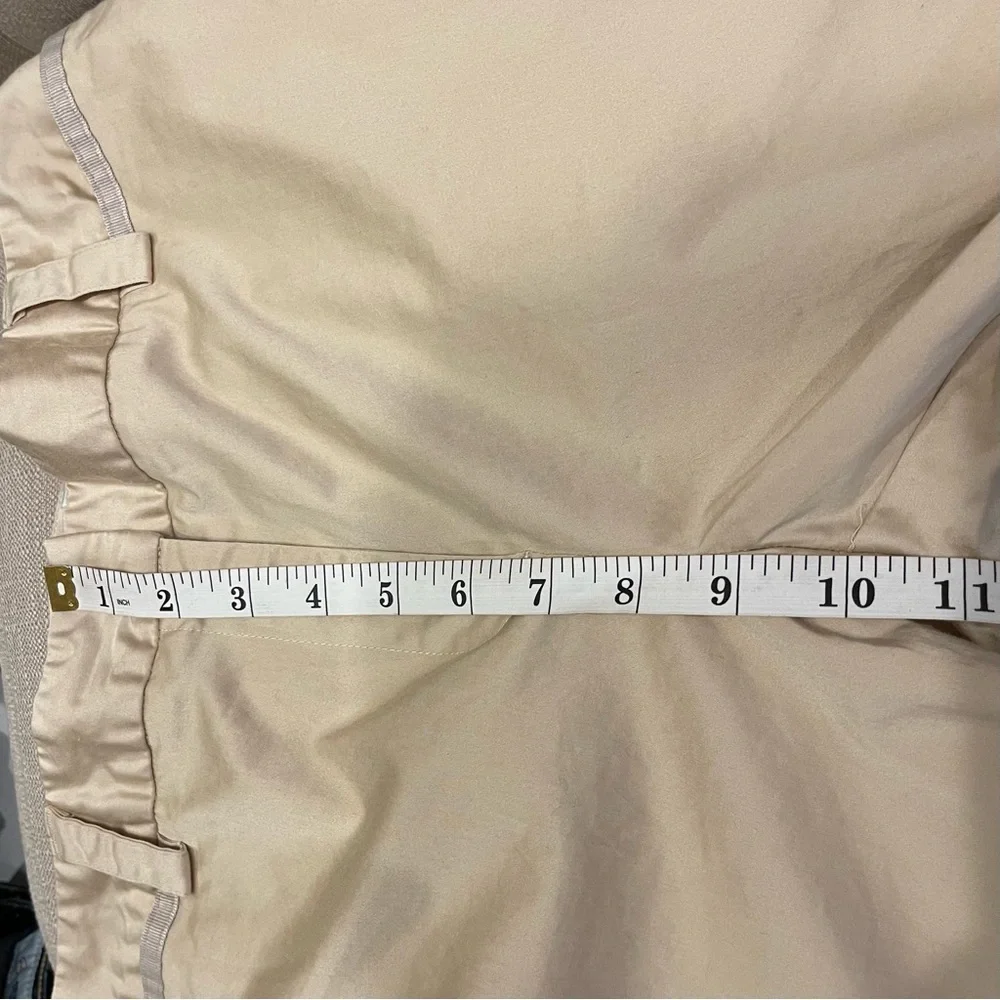 AB: Talbots Women's Pants Petite Size 10P Satin finish Cotton Blend Stretchy Tan